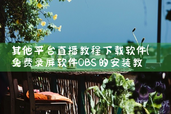 其他平台直播教程下载软件