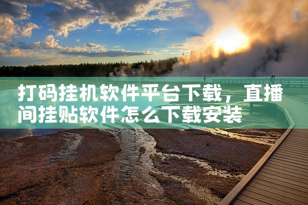 打码挂机软件平台下载