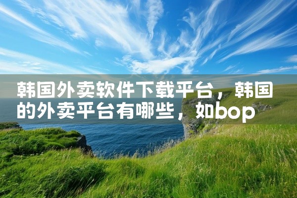 韩国外卖软件下载平台