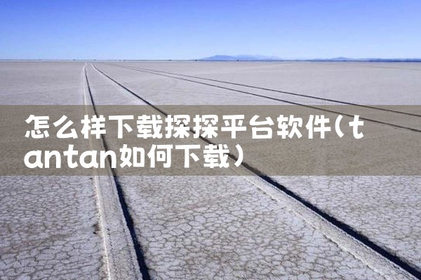 怎么样下载探探平台软件